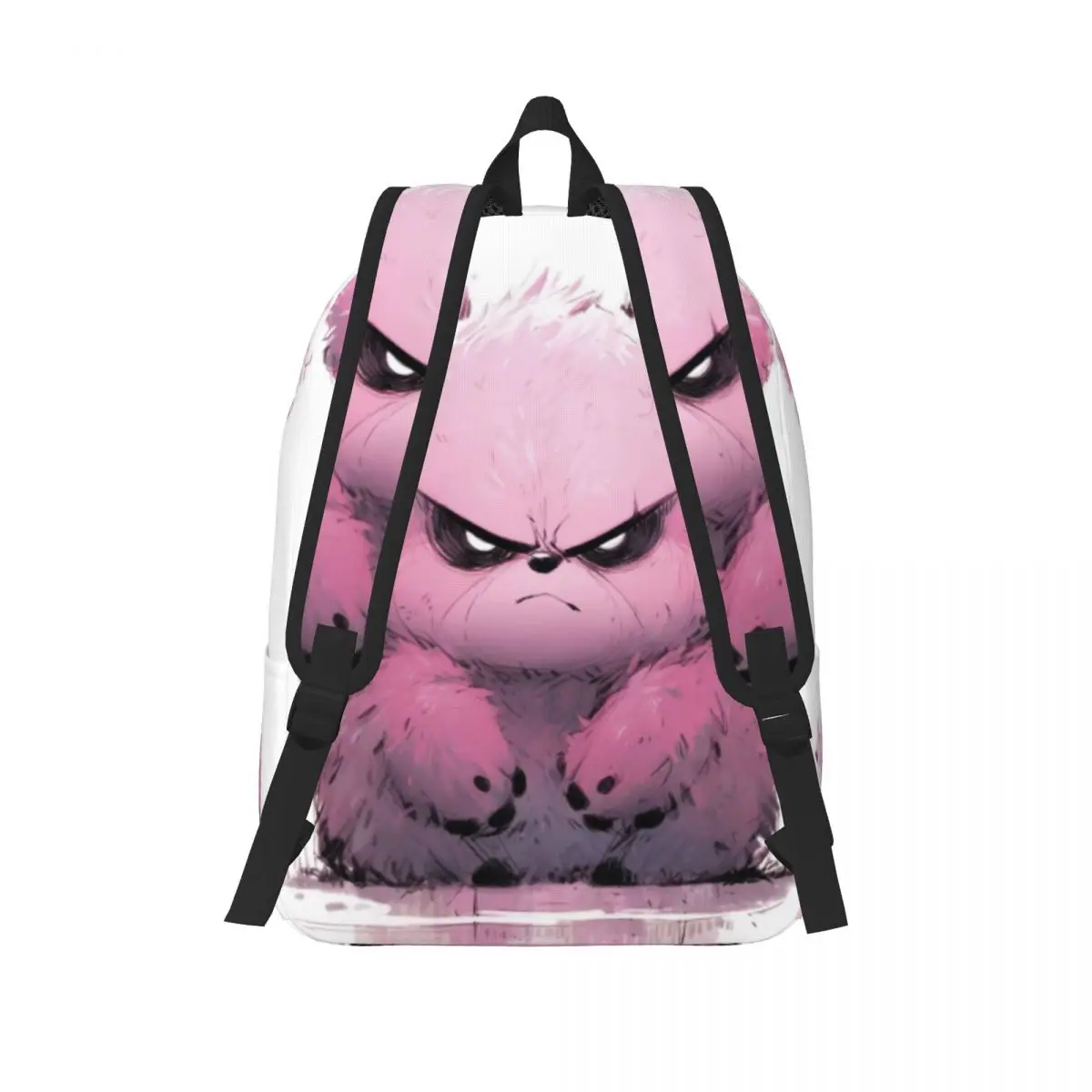 Angry Pink Bear Mochila moderna y versátil, adecuada tanto para hombres como para mujeres, muestra un encanto individual.