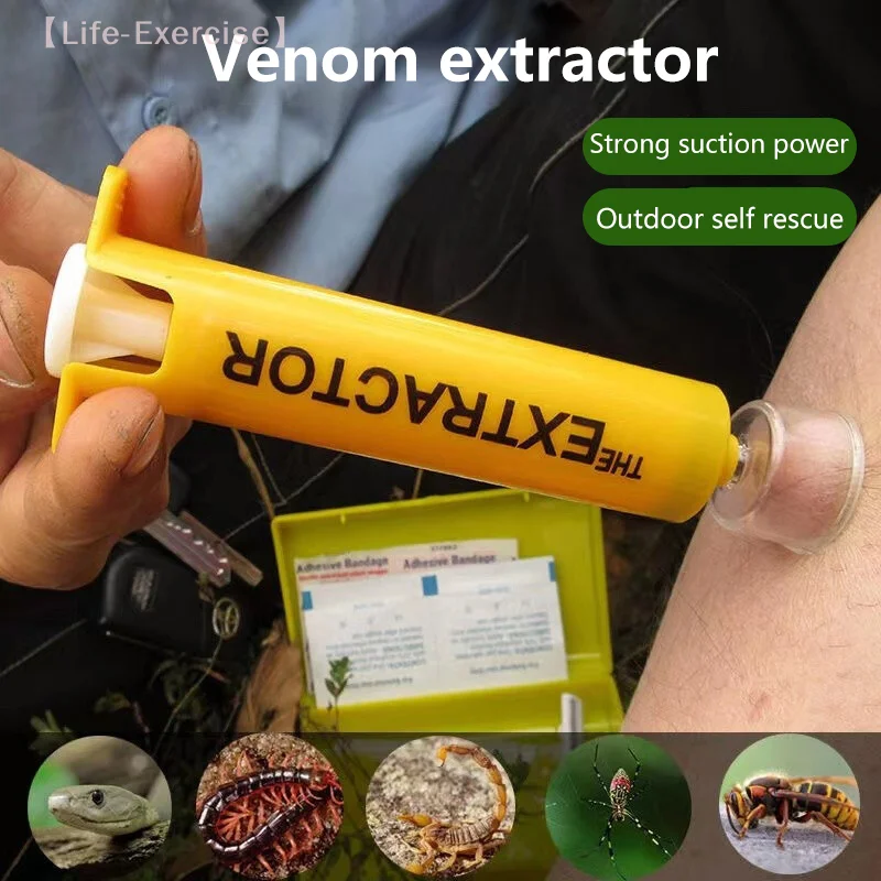 Открытый вакуумный экстрактор от укусов насекомых и змеи, вакуумный насос для детоксикации диких ядовитых пчел, аптечка первой помощи, инструмент для выживания Открытый вакуумный экстрактор от укусов насекомых и змеи, вакуумный насос для детоксикации диких ядовитых пчел, аптечка первой помощи, инструмент для выживания