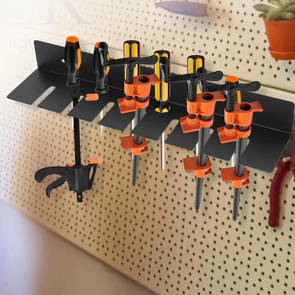 2D 1pc Heavy Duty Metal Tool Organizer - Wall Mounted Organizer Rack for Screwdrivers, Pliers And Tools | Space Saving Garage