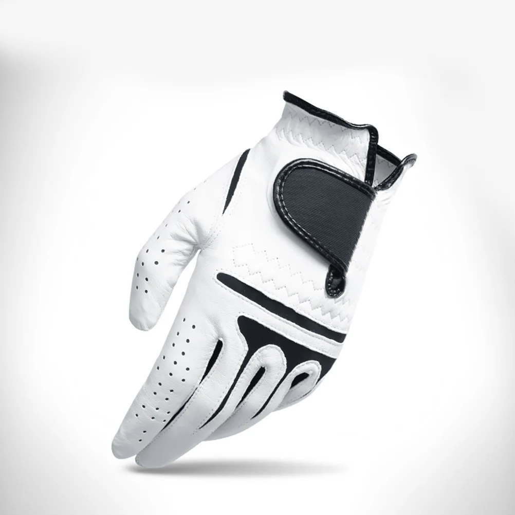 

Left Hand Golf Glove Men 27 Synthetic and Real Cabretta Enhanced Durability Ventilated Mesh Comfort Fit All Conditions