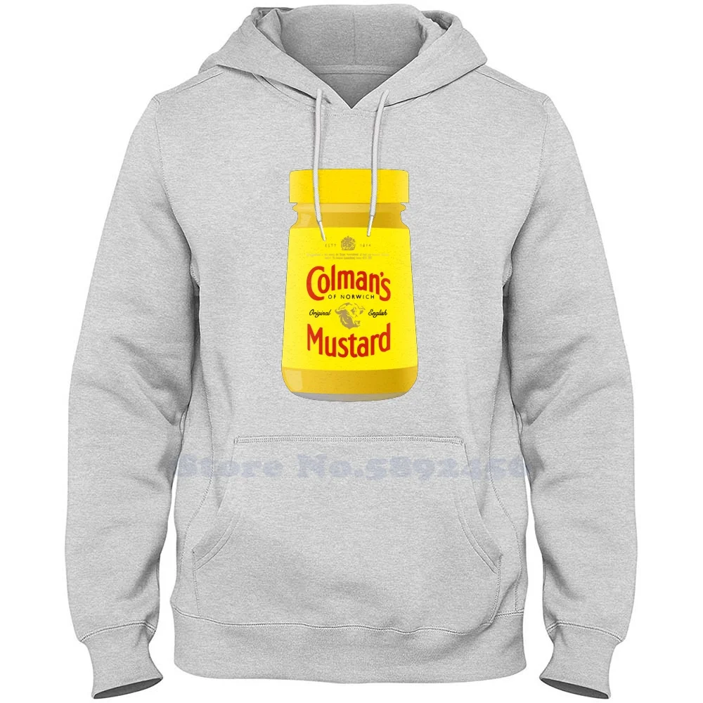 Colman'S Mustard Jar For Fas Long Sleeve Sweatshirt Casual 100% cotton Hoodie