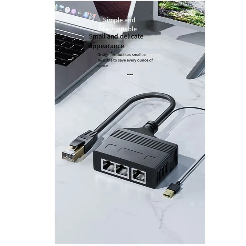 

Адаптер сетевого разветвителя Rj45, гнездовой 1 сопротивление 3 1000 Мбит/с, высокоскоростной интерфейс, адаптер сетевого распределителя, простая установка