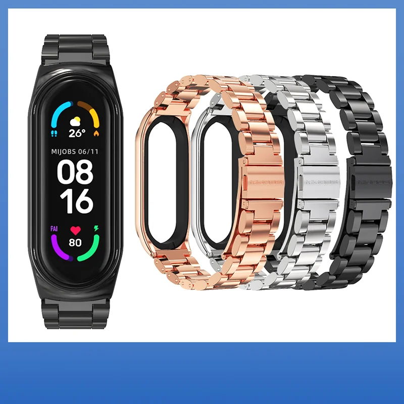 Strap for Mi Band 11 10 9 8 7 6 5 Bracelet Wristband for Xiaomi Mi Band 10 Correa Mi band 9 Wristband Metal Stainless