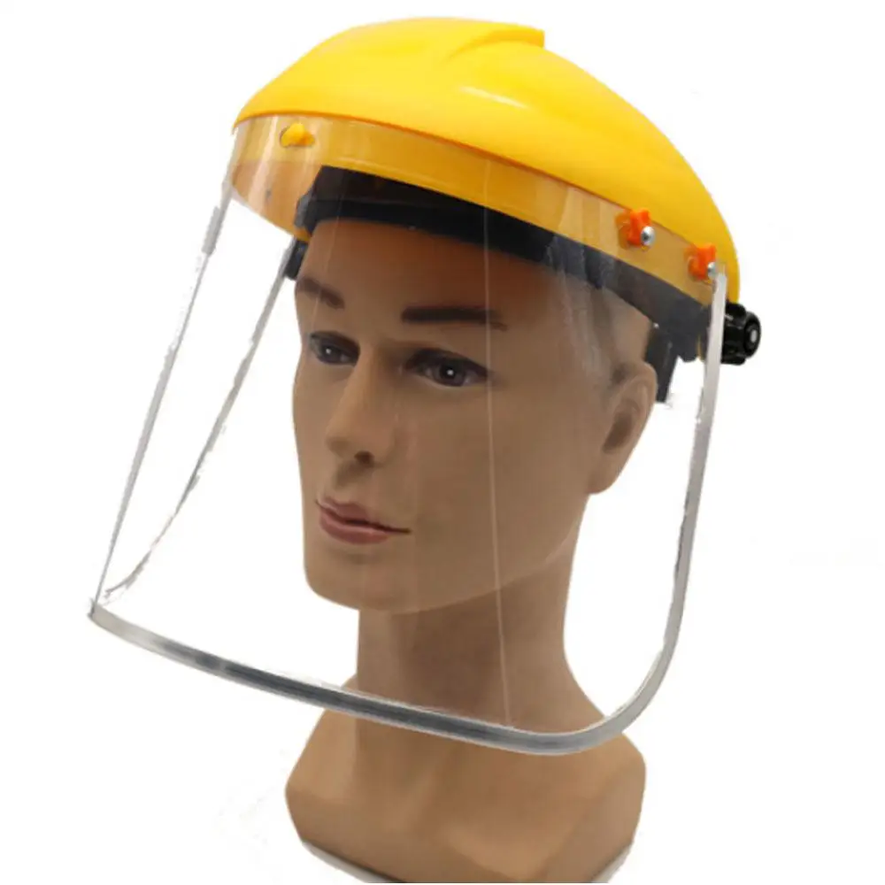 Transparent Full Face Shield Safety PVC Head-mounted Eye Screen Hat Eye Protection Face Mask Motorcycle Face Mask