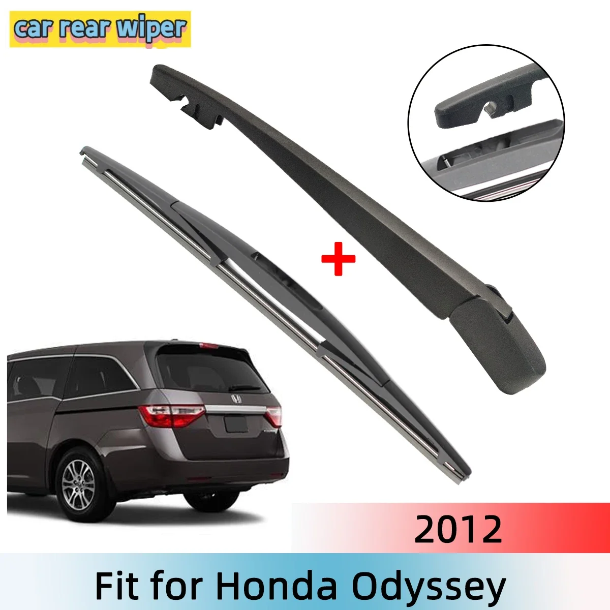 

Rear Wiper Blade & Arm Set Kit For Honda Odyssey USA TYPE 2012 Windshield Windscreen Rear Window