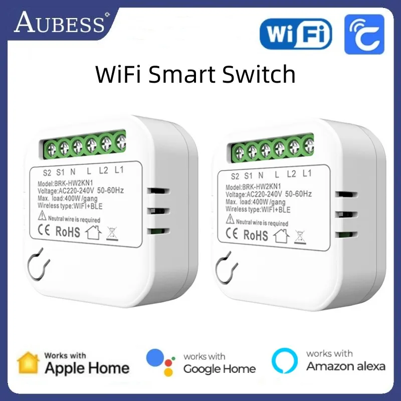 16A Homekit WiFi Smart Switch Mini DIY Smart Breaker 2-way Switch Automation Module Work With Alexa Google Home Smart Home