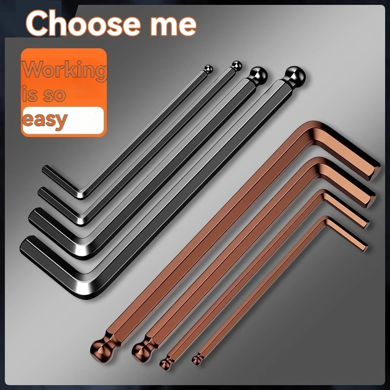 Hexagonal wrench with star shaped chrome vanadium steel strip hole S2 T55T50 T45 T40 T30 T27 T25 T15 T10 L-shaped wrench