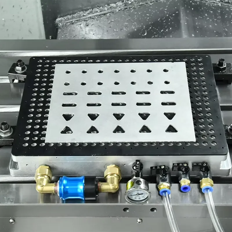 Pneumatic Fixture Vacuum Magnetic Table Chuck and Vacuum Negative Pressure Pump Set for CNC Grinder Milling Machining