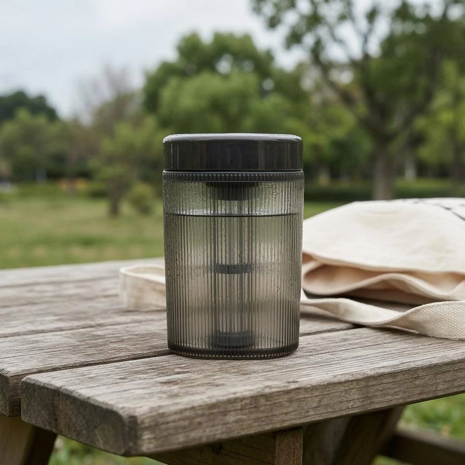 Cold Brew Cup with Mesh Filter and Screw-on Lid Portable Kitchen Container for Home Refrigerator Use