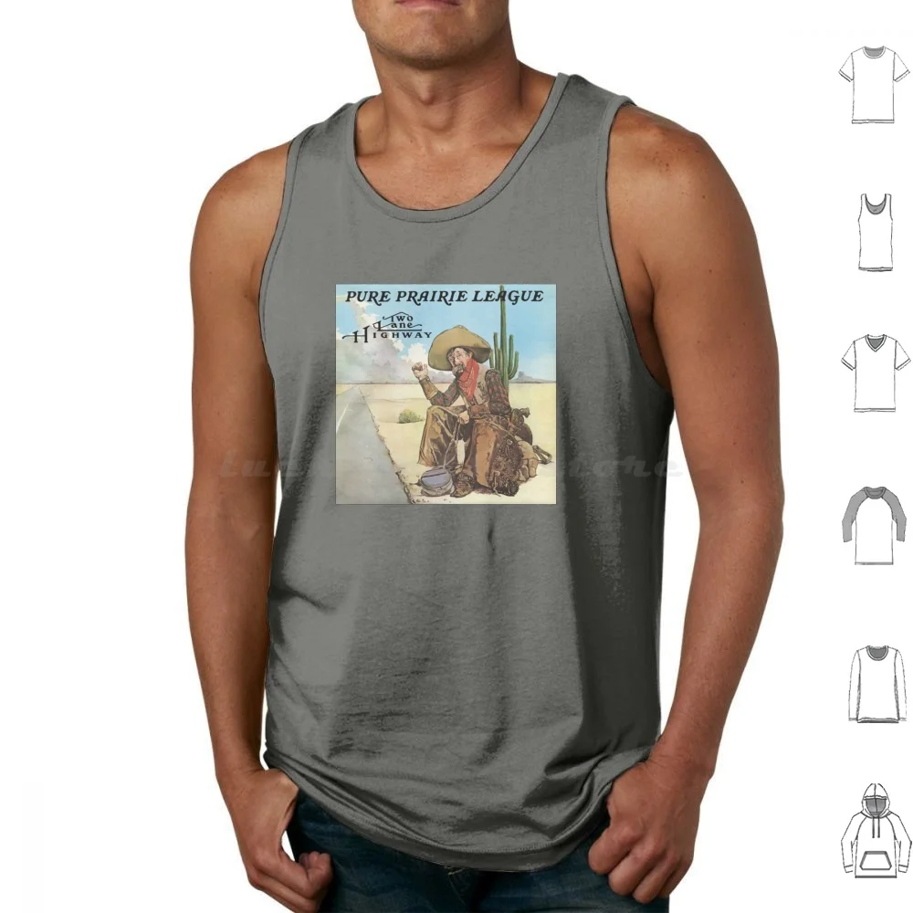 Pure Prairie League : Two Lane Highway Tank Tops Print Cotton Classic Music Concert Tour Memorabilia Southern Vinyl
