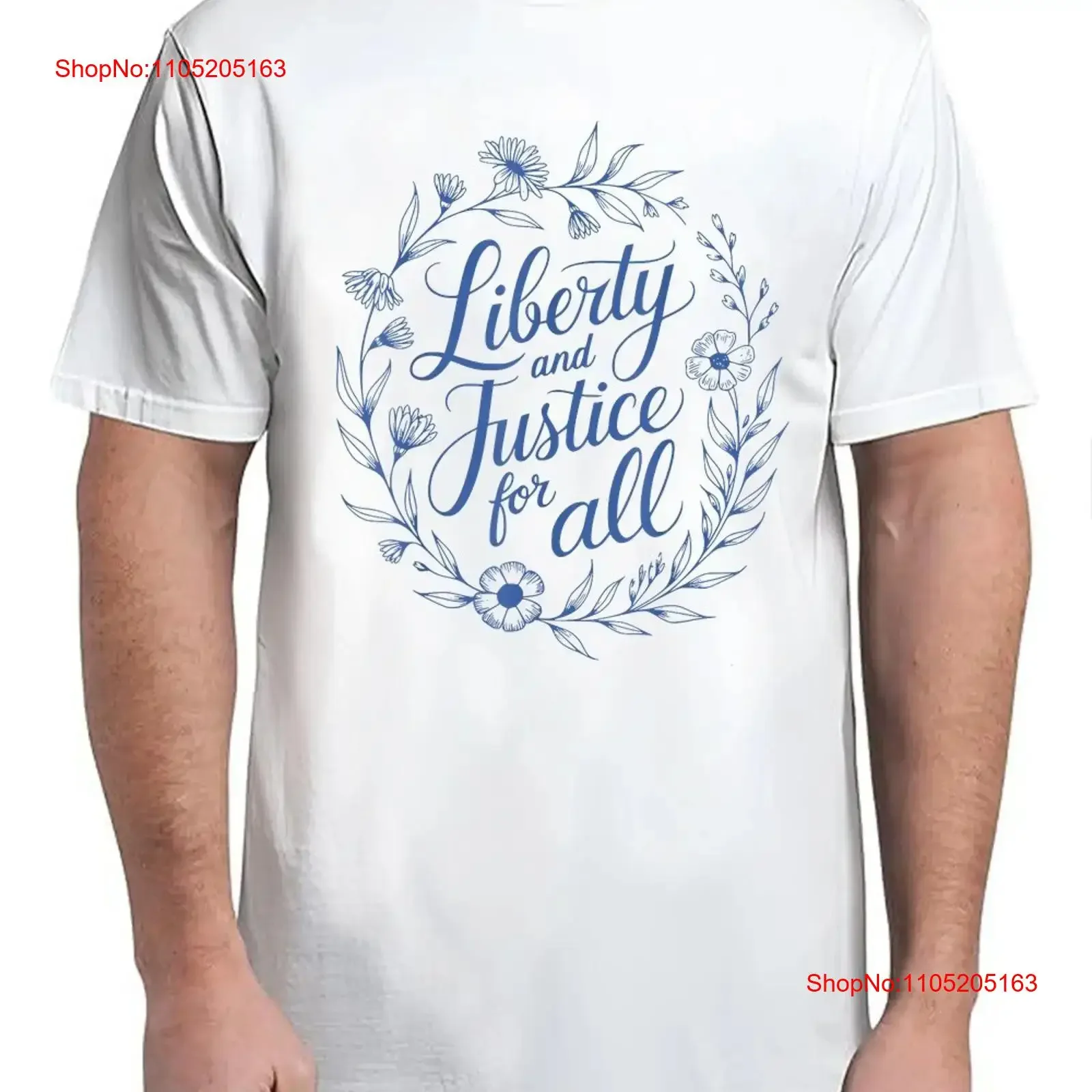 Funny 4th of July Retro Liberty And Justice For All Adult S 4XL T Shirt vintage Washed streetwear Breathable Stylish Unisex