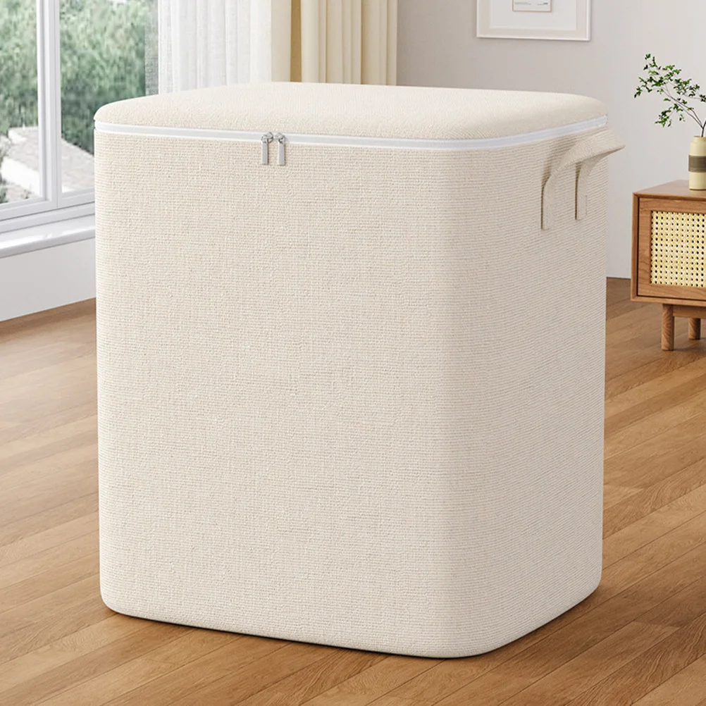 

Large Capacity Quilt Storage Bag with Smooth Zipper Clothes Organizer Bin Portable Home Storage Moving Blanket Bag