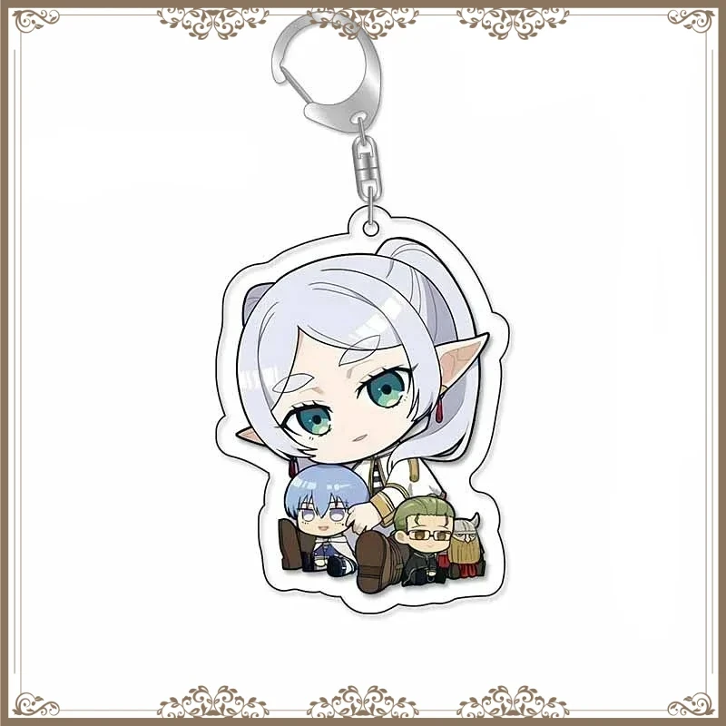 Manga Frieren Beyond Journey's End Plastic Anime Keychain Fern Himmel Cartoon Decorative Bag Parts Baji Trendy Collecctions
