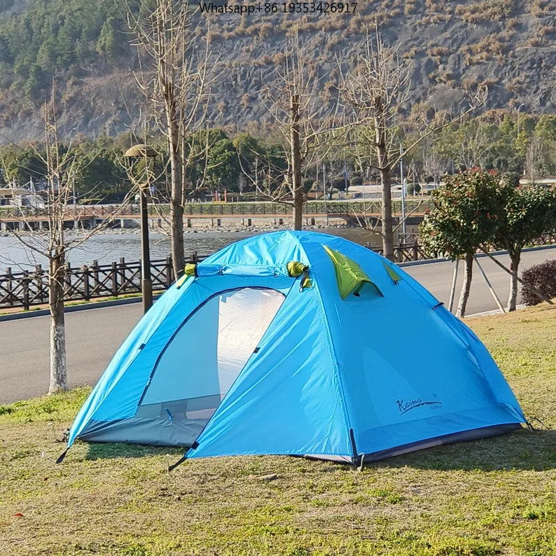 New Outdoor Lightweight Folding Aluminum Pole Tent Suitable for Windproof and Rainproof Overnight Camping Hiking
