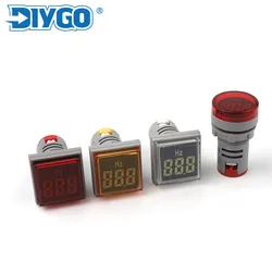 Lndicator Light Square/Round LED Digital Voltmeter Ammeter Hertz HZ Meter Frequency Meter Indicator Digital Display 0-99 Hz