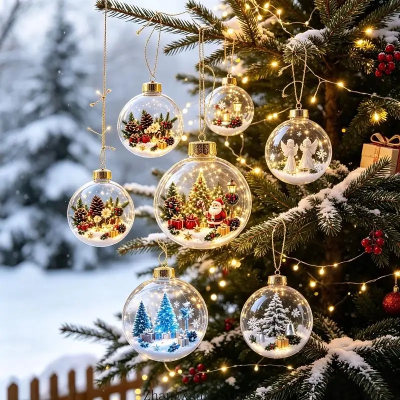 Leuchtende Weihnachtskugel-Ornament mit 3D-Szene für Weihnachtsbaum-Eingänge, Styling 3XUF – Detail 9