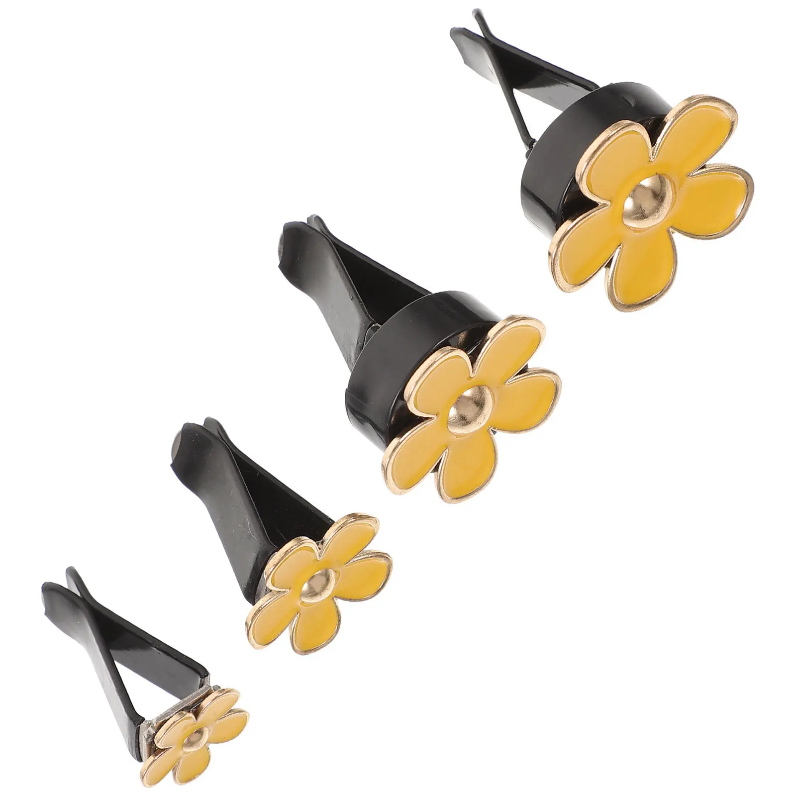 

4Pcs Car Interior Decoration Elegant Flower Clips for Vents Easy to Clip Durable and Attractive Car Clip Dashboard Decorations