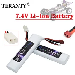 7.4V 5200mAh 45C Lipo Battery For RC Toys Tanks Cars Parts With T / Tamiya Connectors 2s 18650 Battery Upgrade 7.2V With Charger