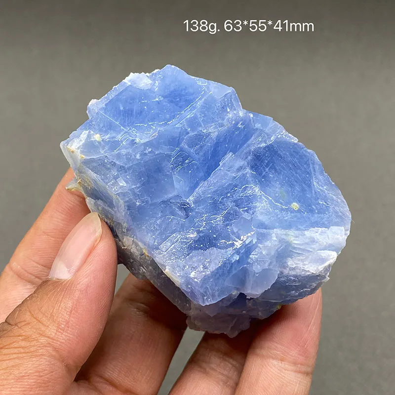 

Best！100% Natural blue calcite rough specimen crystal quartz Gem Home decorations