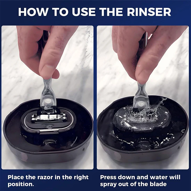 Rinser Cleaner For Most Head Razors Razor Efficiently Save Water Shaving Razor Rinser Plastic No Batteries Shaver Storage Rack