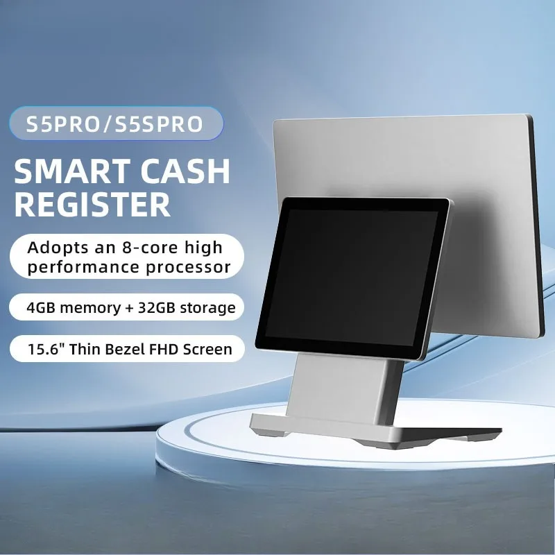 English Version Android Touch Cash Register All-in-one POS Machine Retail Catering Bakery Shop Built-in Receipt Printing