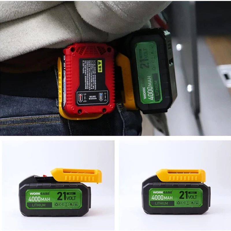 Suporte da bateria e porta-ferramentas Armazenamento de cinto, Organizador de parede Suporte para ferramentas Dewalt 20V 60V Baterias 9 Pack