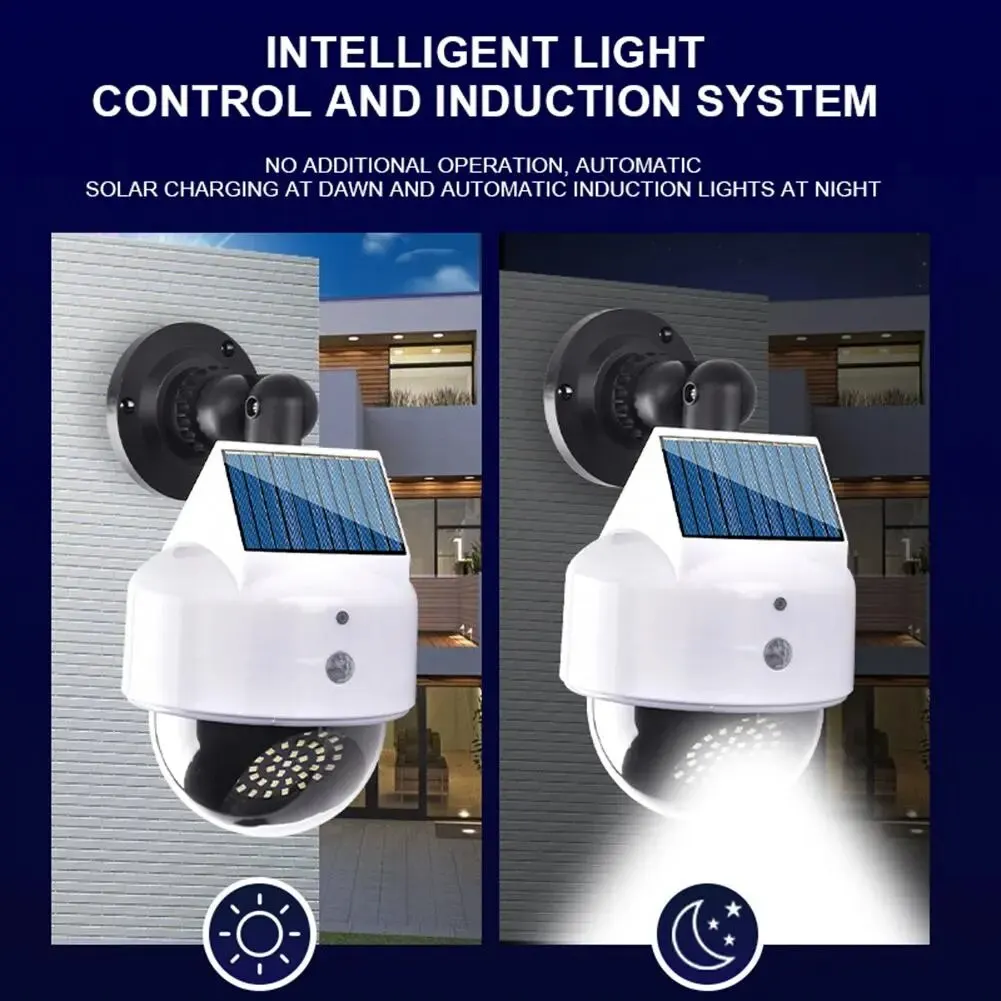 40 Led Solar Light Motion Sensor Security Dummy Camera Outdoor Flood Light For Home Garden Decor