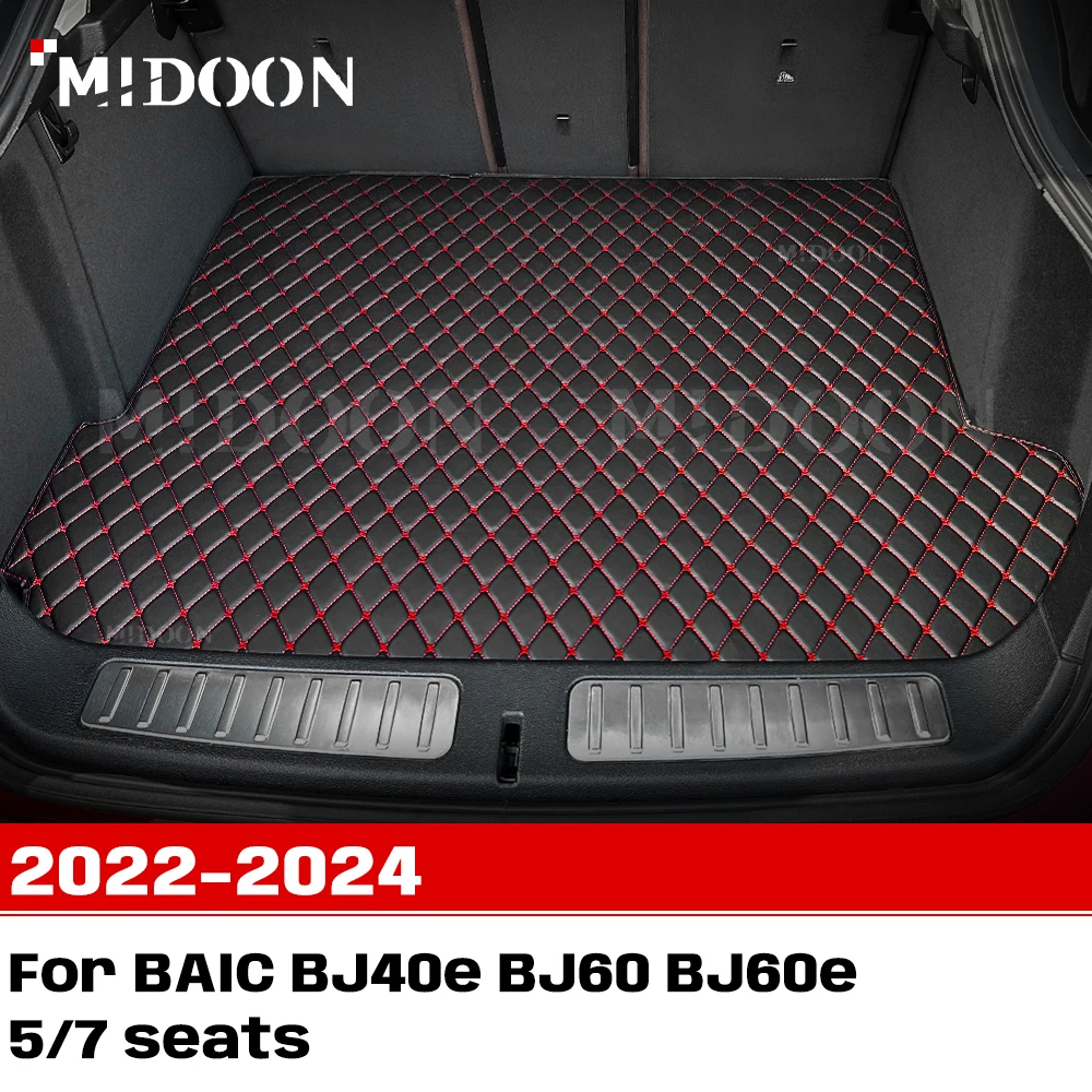 

Для BAIC BJ40e BJ60 BJ60e 5/7 мест 2022-2024 изготовленный на заказ коврик в багажник автомобиля защитный коврик грузовой подкладка авто аксессуары для интерьера