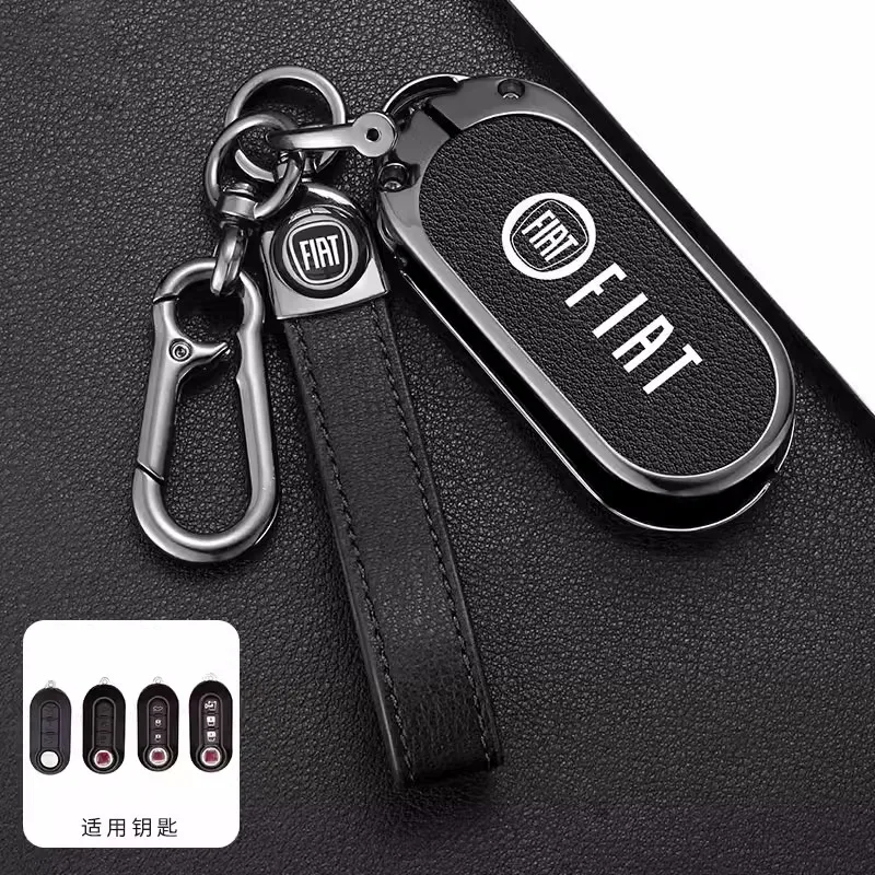 Zinc Alloy Car Key Cover Case Protector Holder Shell Fob For Fiat Ducato 500 500L Panda Grande Punto Lancia Musa Bravo Accessory