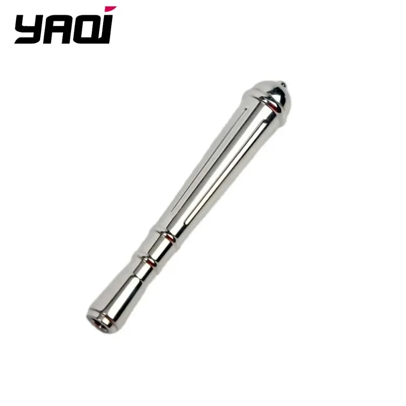 YAQI Double Edge Safety Razor Handle Chrome Plated Vintage Fluted Grip Replacement Compatible with Standard DE Razor Head