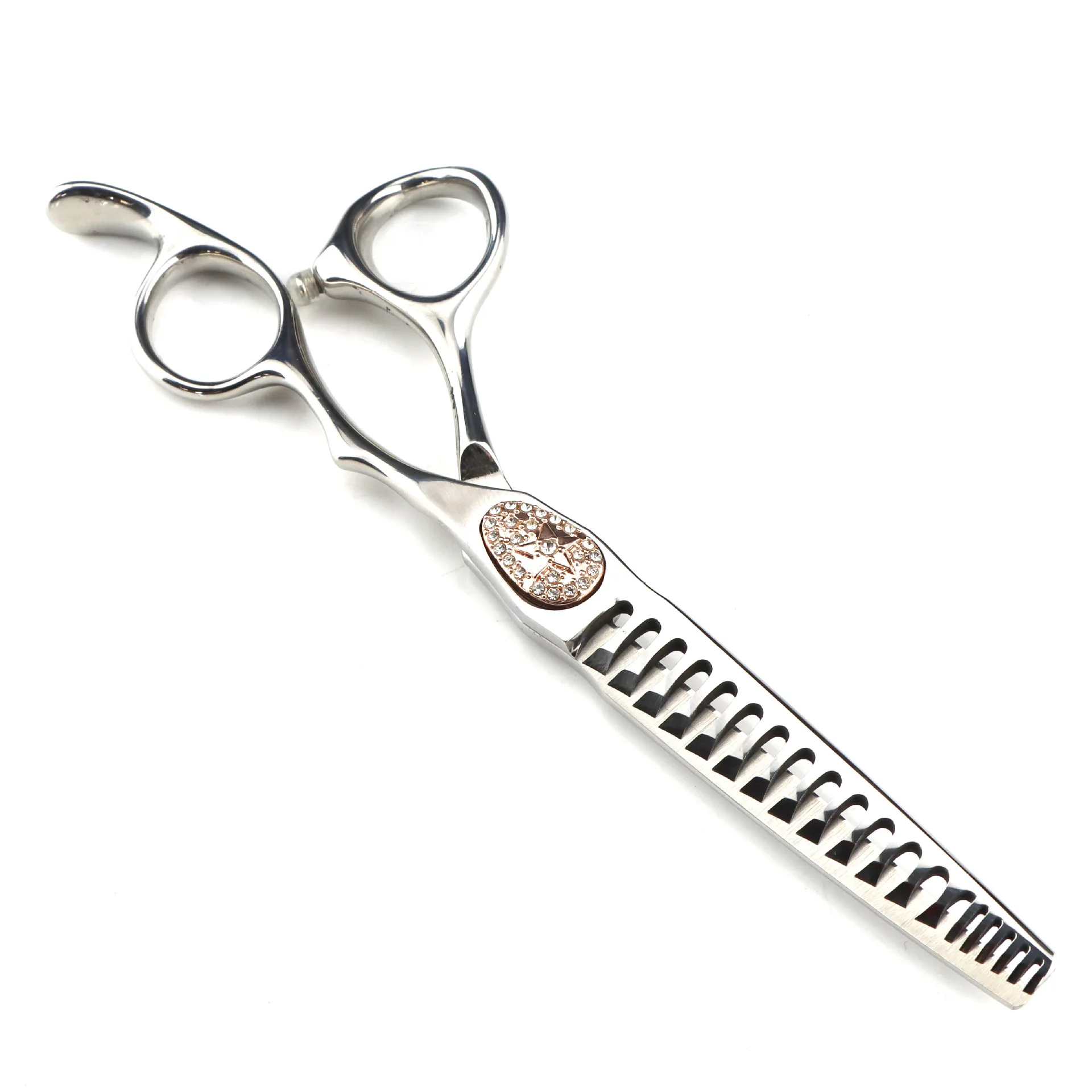NEPURLSON Silver 6.0-inch personalized hair scissors, made of high-grade 440c steel. Hair scissors for salons