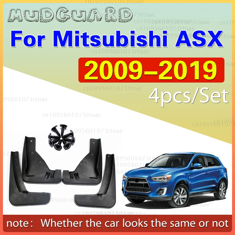 

Mud Flaps For Mitsubishi Asx 2009-2019 Set Mudguards Splash Guards Fender Matte ABS Dust-proof Accessories 4pcs Black