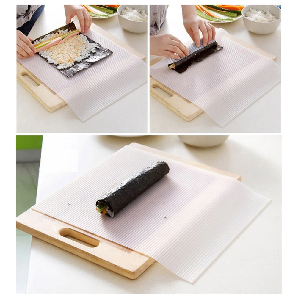 

Silicone Sushi Rolling Mat Cake Roller Oven Heat Insulation Pad for Kitchen Use Wavy Non Toxic Easy Clean Stain Resistant