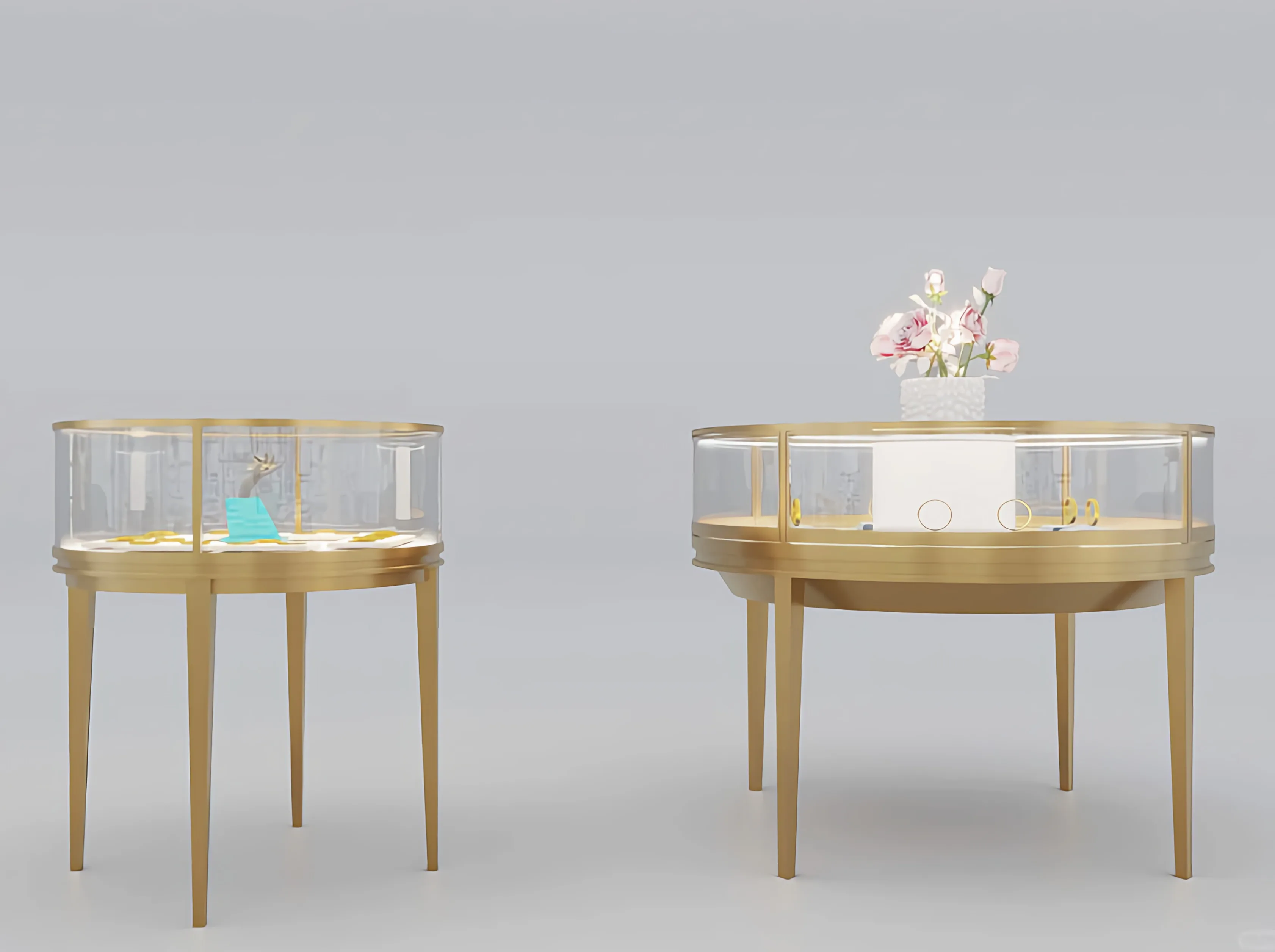 Custom.Einfache und modische Schmuckvitrine, hochwertige vertikale Glasvitrine, klassischer Schrank, Schmuckvitrine