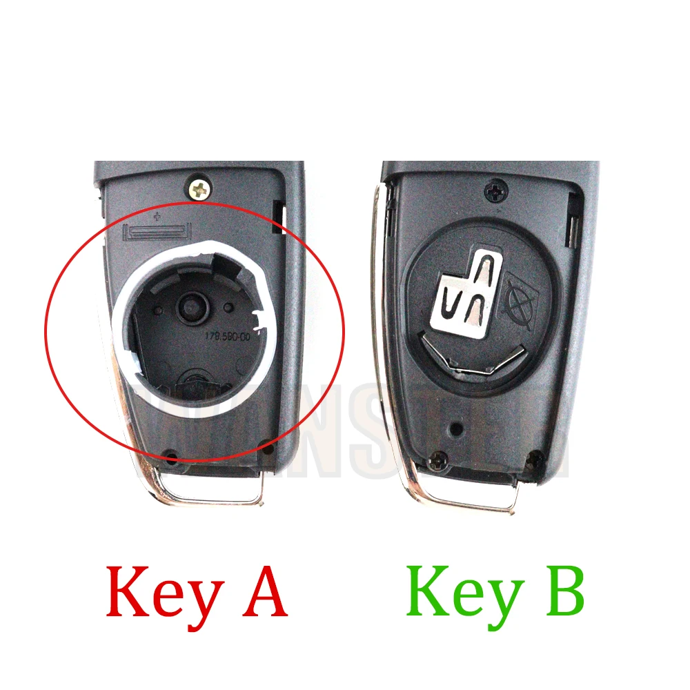 3 4 Bottons Car Key Fob Case Shell Housing for Audi A3 Q3 A2 A4 A6 A6L A8 Q7 TT A1Allroad R8 S6 SQ5 RS4 A4L S3 RC3