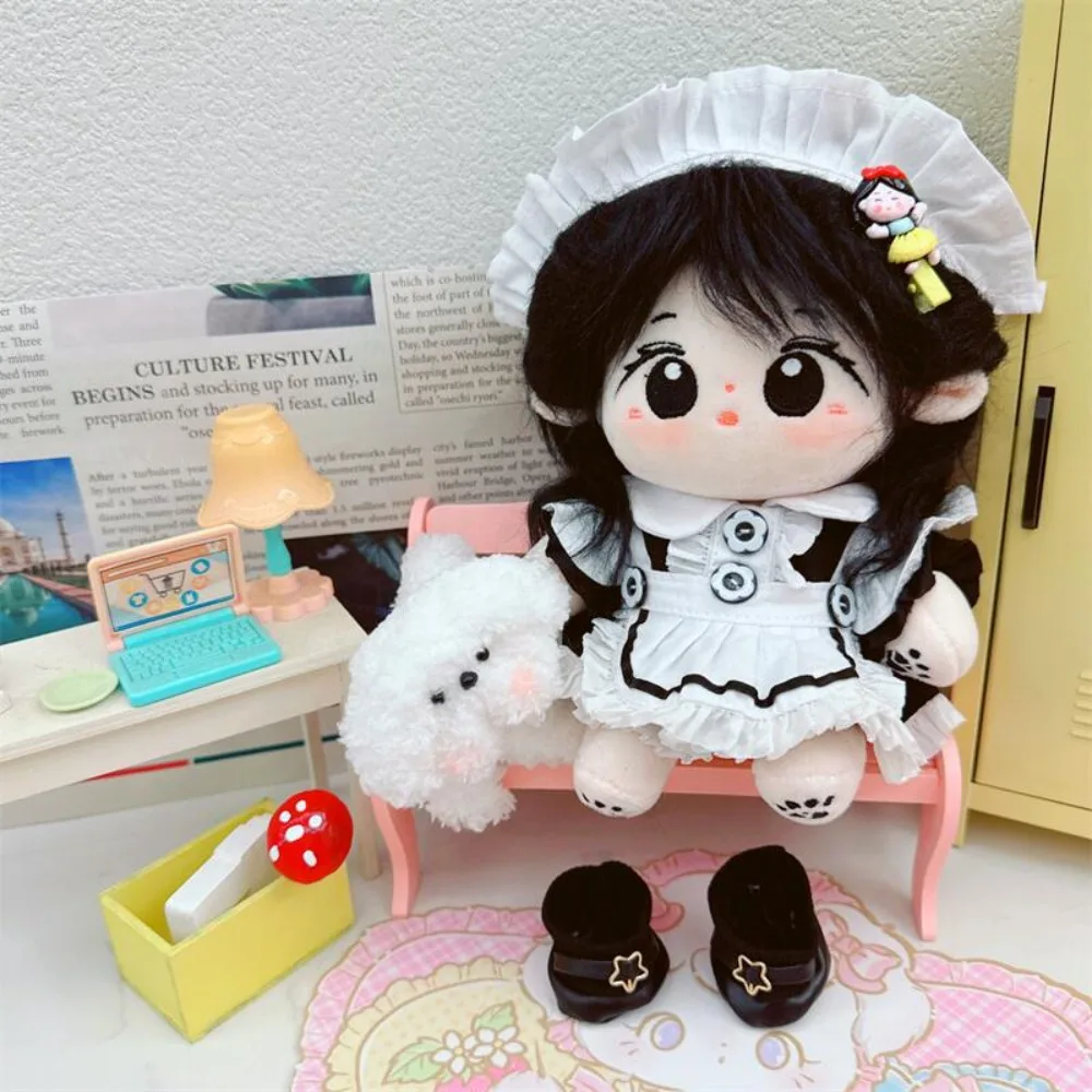 

Maid Dress Cotton Doll Maid Skirt Headwear Princess Skirt 20cm Cotton Doll Clothes Apron Kawaii Idol Dolls Dress 20cm Idol Doll