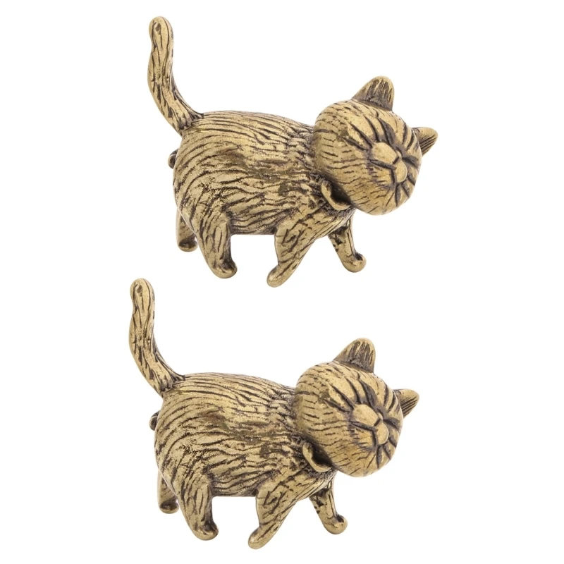U2JC Cats Figurines Animal Statue Cats Decorative Objects Table Ornament Home Decors