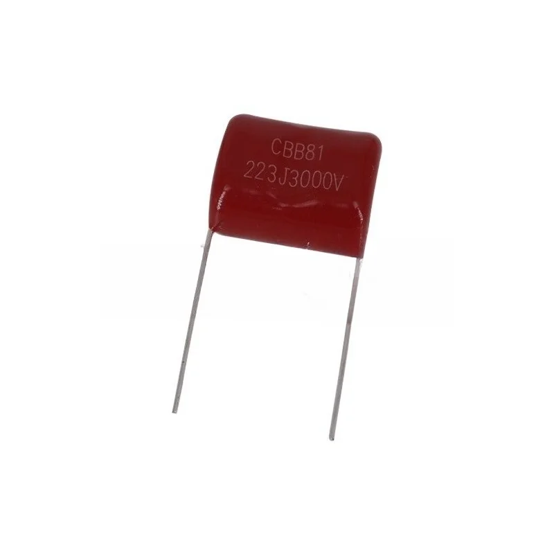 50pcs CBB81 223J 3000V 22nF High Frequency Pulse Capacitor Polypropylene Film Axial Lead 3kV