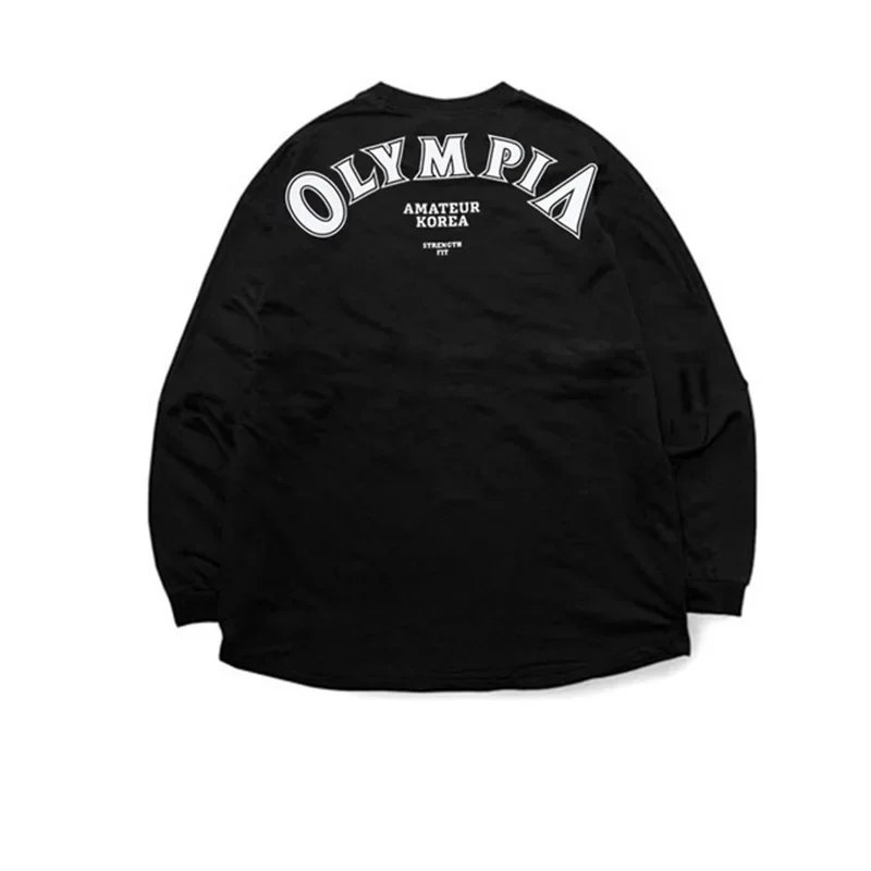 Men\'s Cotton Casual Long Sleeve T-shirt Man Gym Fitness Sweatshirt O-Neck Running Training Tops Male Workout Clothing Undershirt