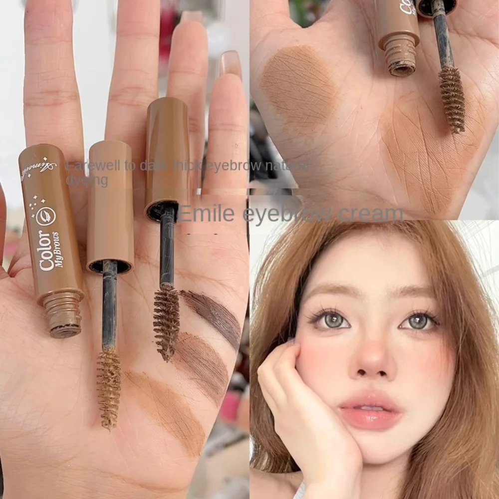 Creme líquido para sobrancelha marrom, à prova d'água, pintura de longa duração, gel de sobrancelha de secagem rápida, alta pigmentação, intensificador de sobrancelha, maquiagem feminina