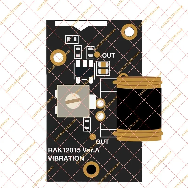 Vibration Sensor Module for WisBlock System, High Sensitivity Piezoelectric Detector, Compatible with RAK12015, IoT Development