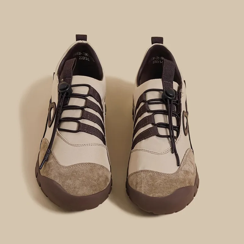 

Autumn New Thick-soled Ballet Training Shoes Women's Brown Drawstring Sports Forrest Gump Dad Shoes Niche Casual Shoes