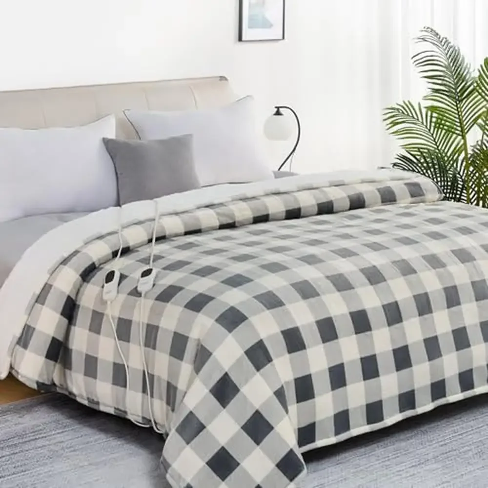 Queen Size Electric Heated Flannel Blanket 84