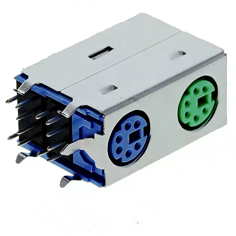 Keyboard and mouse PS/2 interface MDC-6-50 double-layer socket PS2 wiring terminal double S terminal 6-core