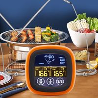 Digital Meat Kitchen Thermometer Touch Screen Waterproof Oven Cooking BBQ Temperature Meter Timer Mode with Double Probes