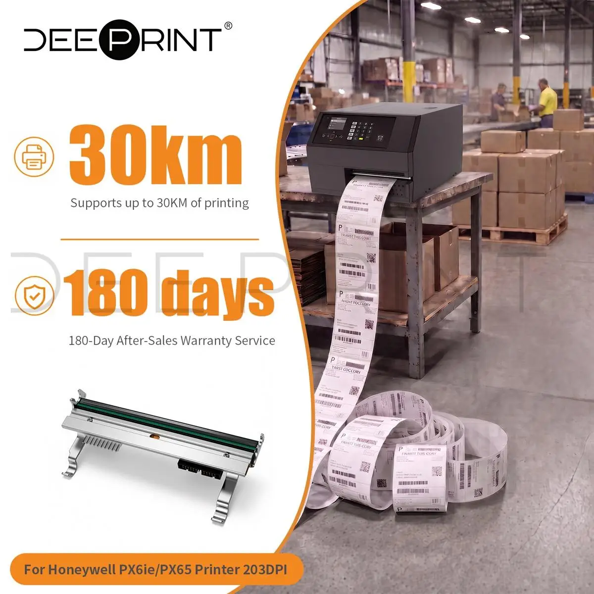 1-040084-900 203DPI Thermal Printhead for Honeywell PX6ie PX65 Barcode Label Printers Print Head | 3-Month Warranty
