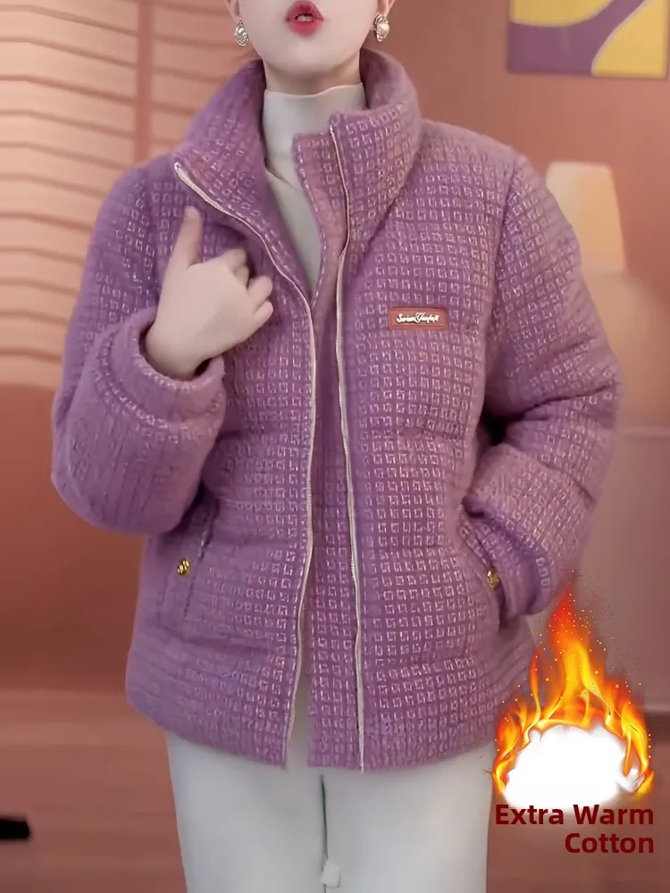 

Теплая хлопковая куртка Sli ort Thi для женщин, зимняя новинка, повседневная, в корейском стиле, свободного кроя, с цветовыми блоками