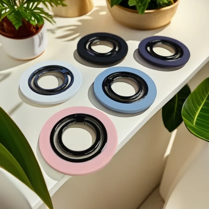 Dudukan Magnetik Kuat Lipat Ponsel untuk Cincin Jari Magsafe 360 °   Dudukan Magnet Braket Rotasi untuk iPhone 16 15 Samsung