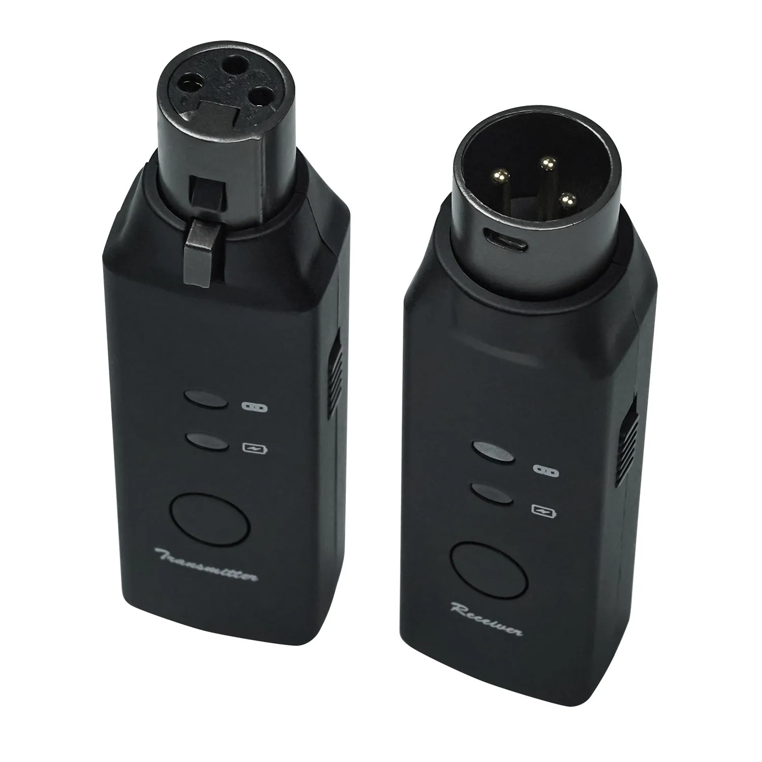 

M-VAVE WP-7 2.4Ghz Wireless Microphone Transmitter Receiver Plug-on XLR Microphone Wireless System for Dynamic Microphone