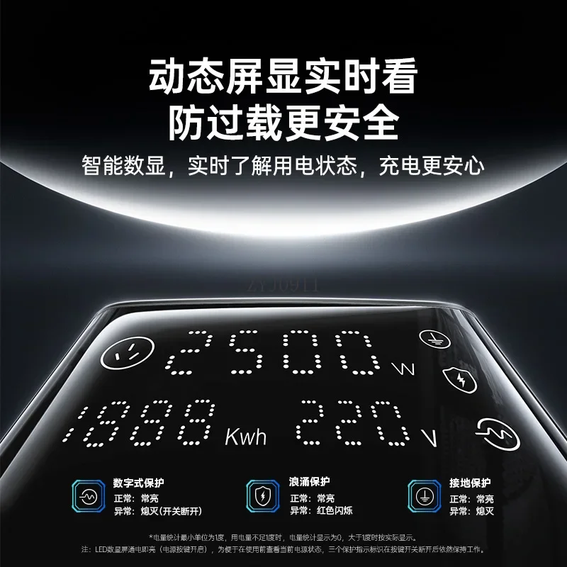 *Intelligent digital display socket, desktop charging station, socket, multi-port USB fast charging, plug-in board, office use